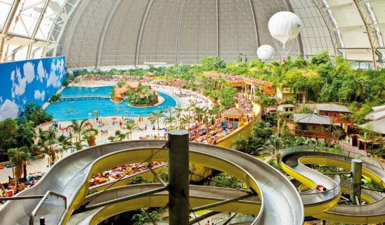 Incredible Waterpark Inside an Old German Airship Hangar