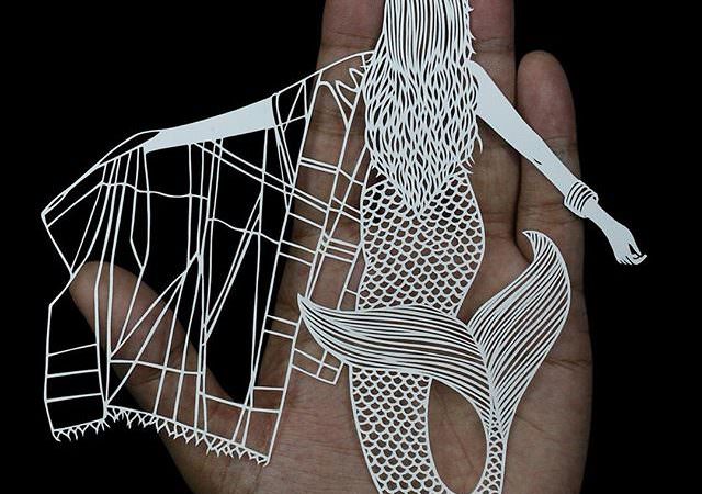 Artist Creates Incredible Paper Cutouts of Indian Cult Mermaids