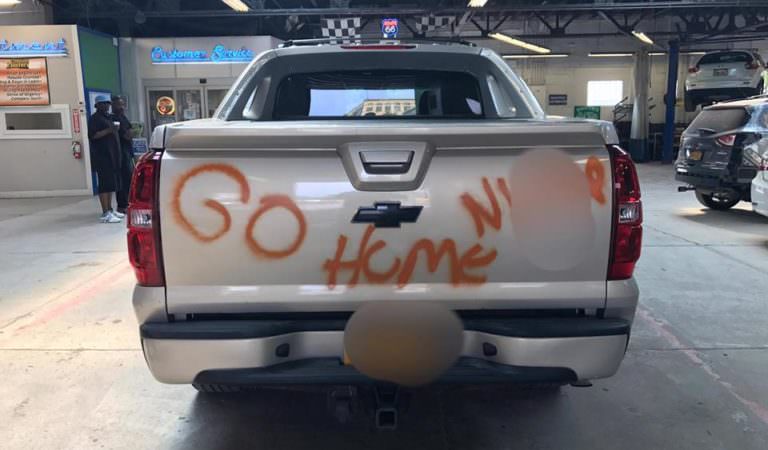 Car Shop Owner Removes Racist Graffiti From Man’s Truck Absolutely Free