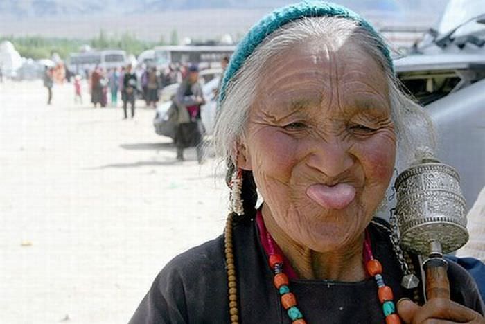 Funny Old Lady Tongue Out Funny Picture