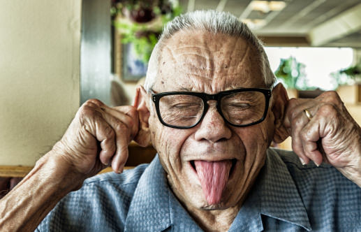 Old Man Making Funny Face Picture