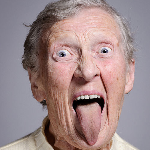 Old Man With Tongue Out Funny Picture